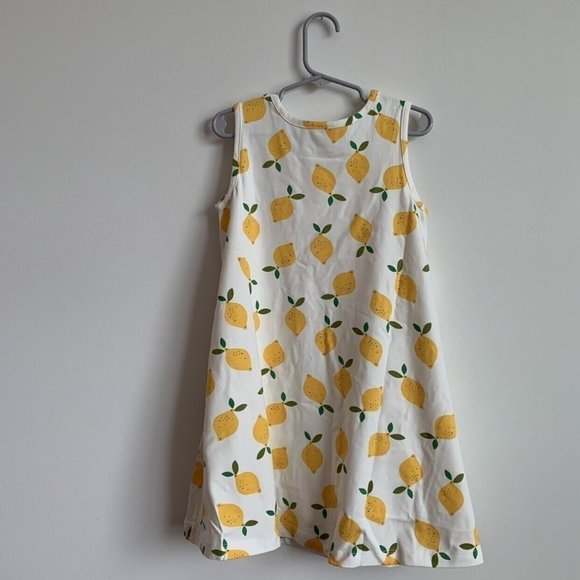 NWT Hanna Andersson Dress Lemonade In White 6-7 Years - Picture 2 of 7